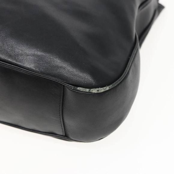 GUCCI Bamboo Hand Bag Leather 2way Black 001 1577 Auth 81330 - Picture 10 of 16